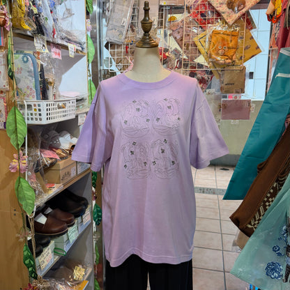 Sale- Haupia Rabbit EmbroideryT-shirt, 6 Colors, made in Japan