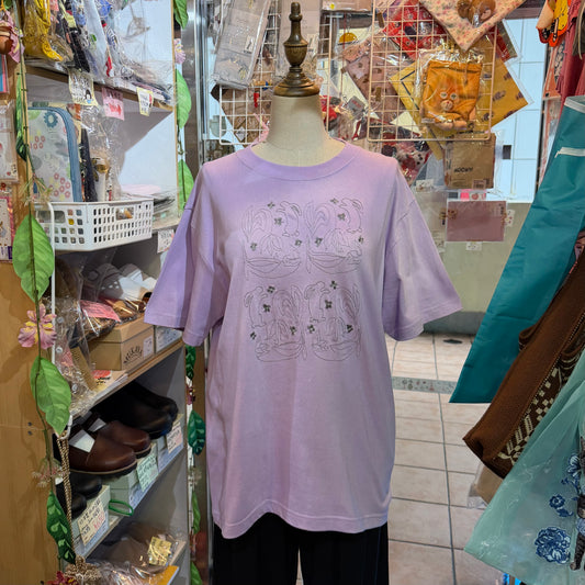 Sale- Haupia Rabbit EmbroideryT-shirt, 6 Colors, made in Japan