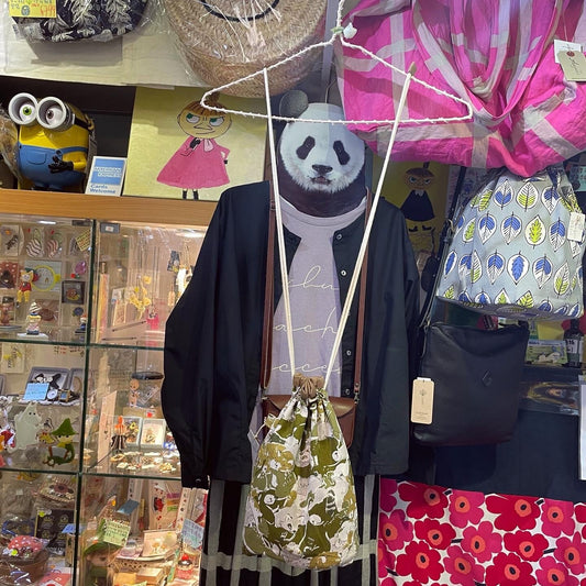 Handmade Animals Prints Bucket Bag, fabric from Japan
