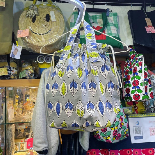 Handmade Leaf 2Way Bag, fabric from Japan