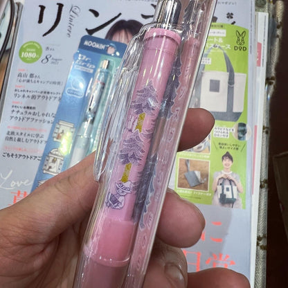 Moomin 0.7mm Ballpoint Pen, 2 Colors, Black Ink, made in Japan