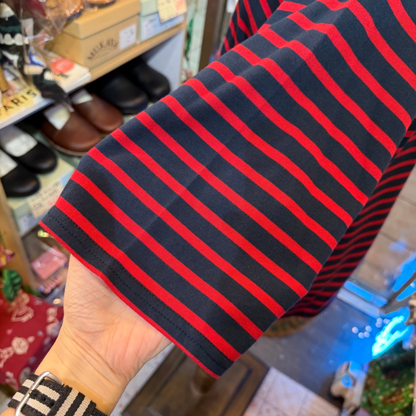 Nachukara Striped T-shirt, 2 Colors, made In Japan