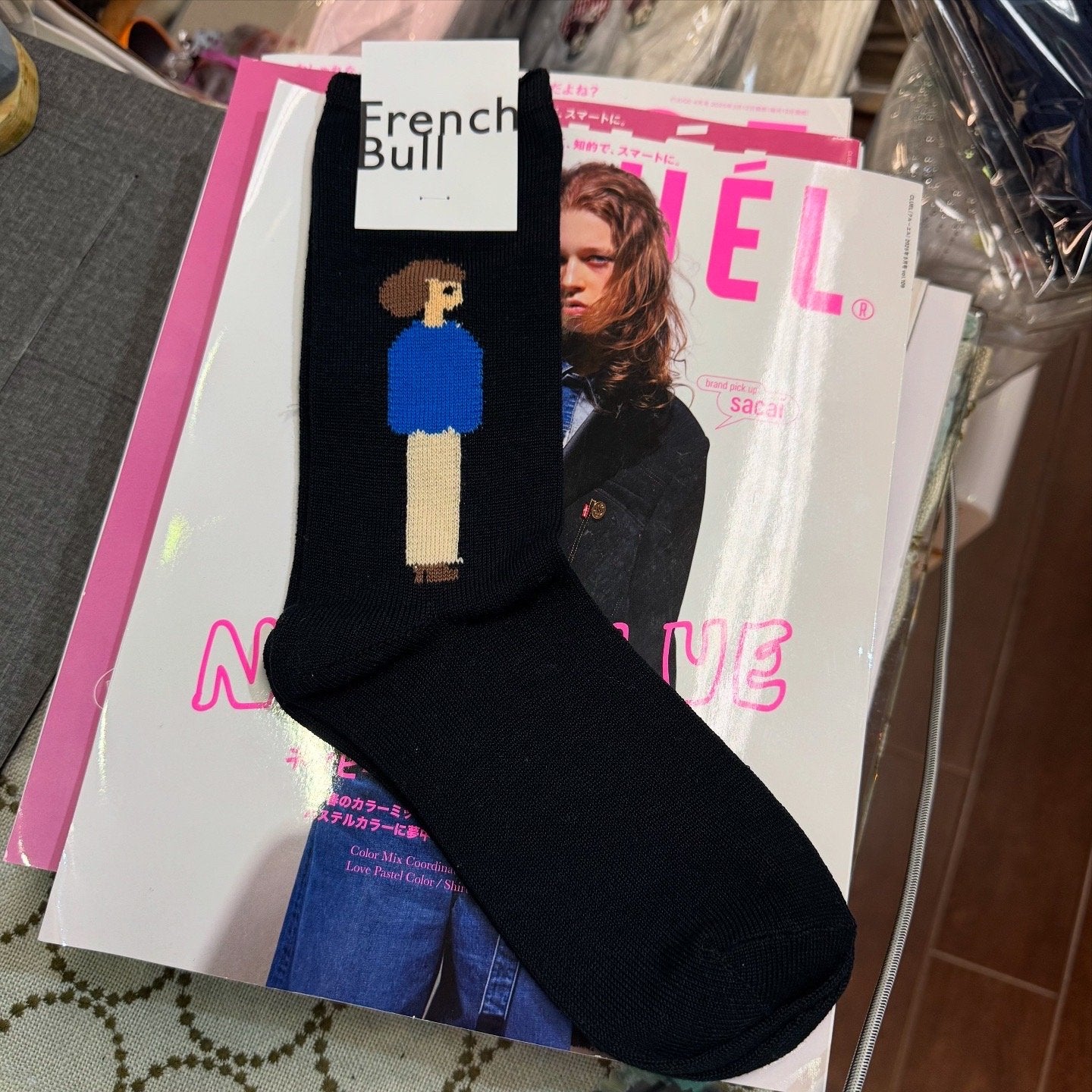 French Bull Girl and Boy Socks, 2 Colors, made in Japan