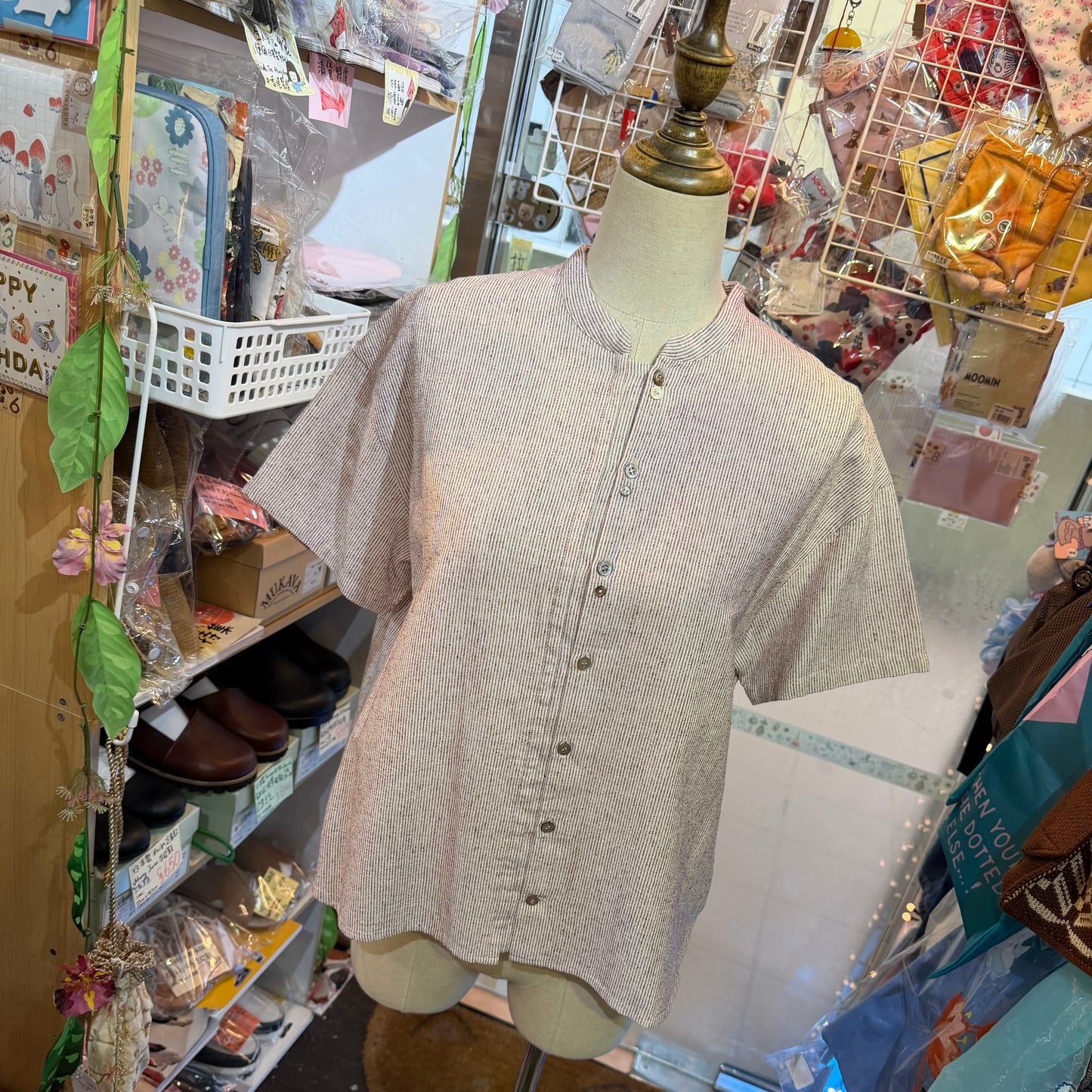 VM Wine Striped Shirt, made in Japan