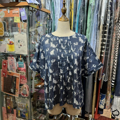 EXTRA30- Artipur Cats and Lemon Top, 2 Patterns, made in India