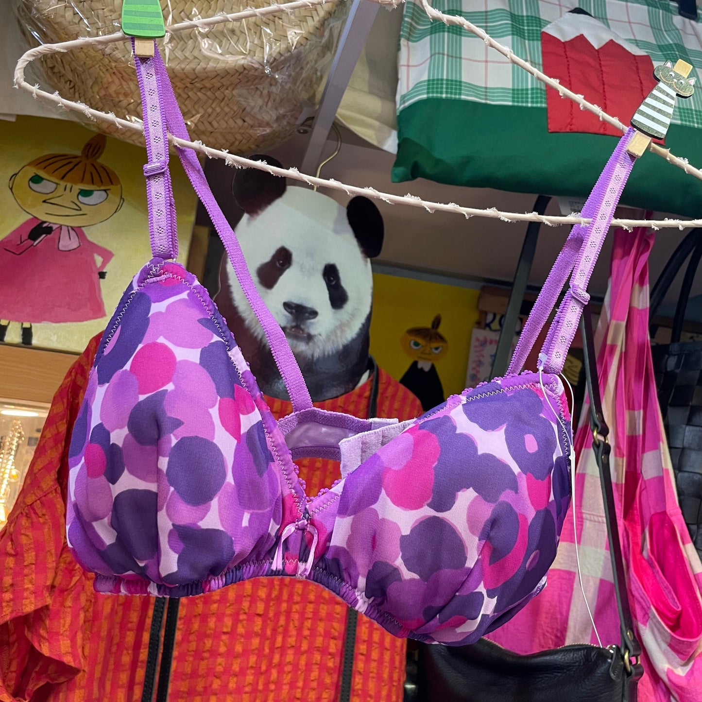 Sale- Une nana cool Cats Print Set (Wireless Bra and Underwear), 2 Colors