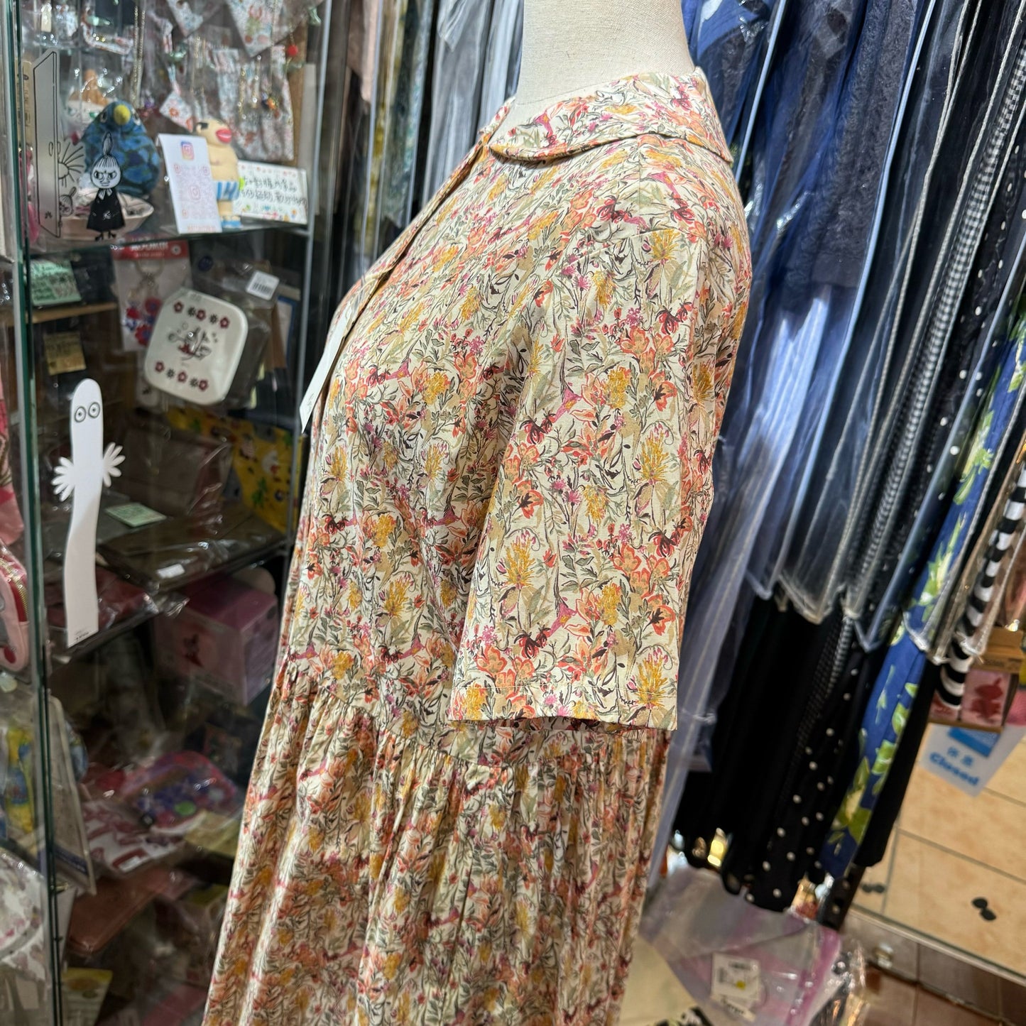 Sale- Crespi Floral Dress, made in Japan