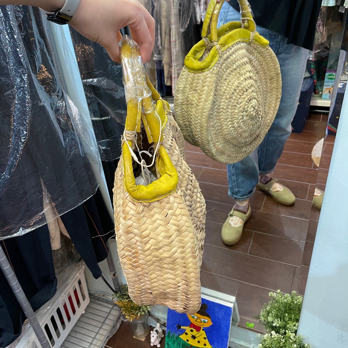 Sale- Fatima Morocco Smile Straw Bag, made in Morocco