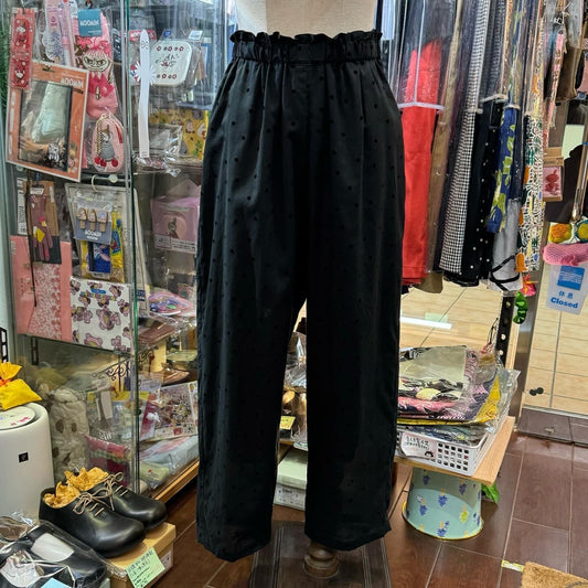 Sale- Ynir Polka Black Pants, made in Japan