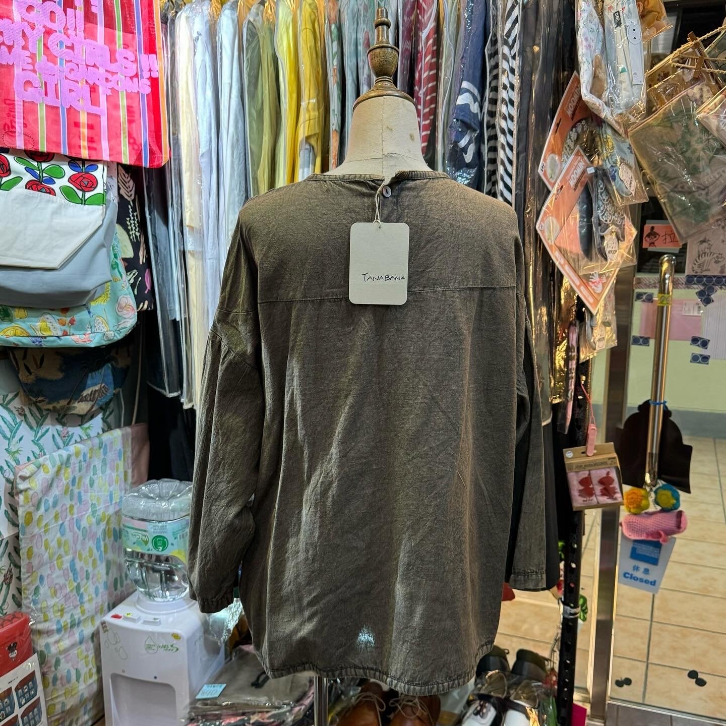 EXTRA20- Tanabana Brown Embroidery Top, made in India