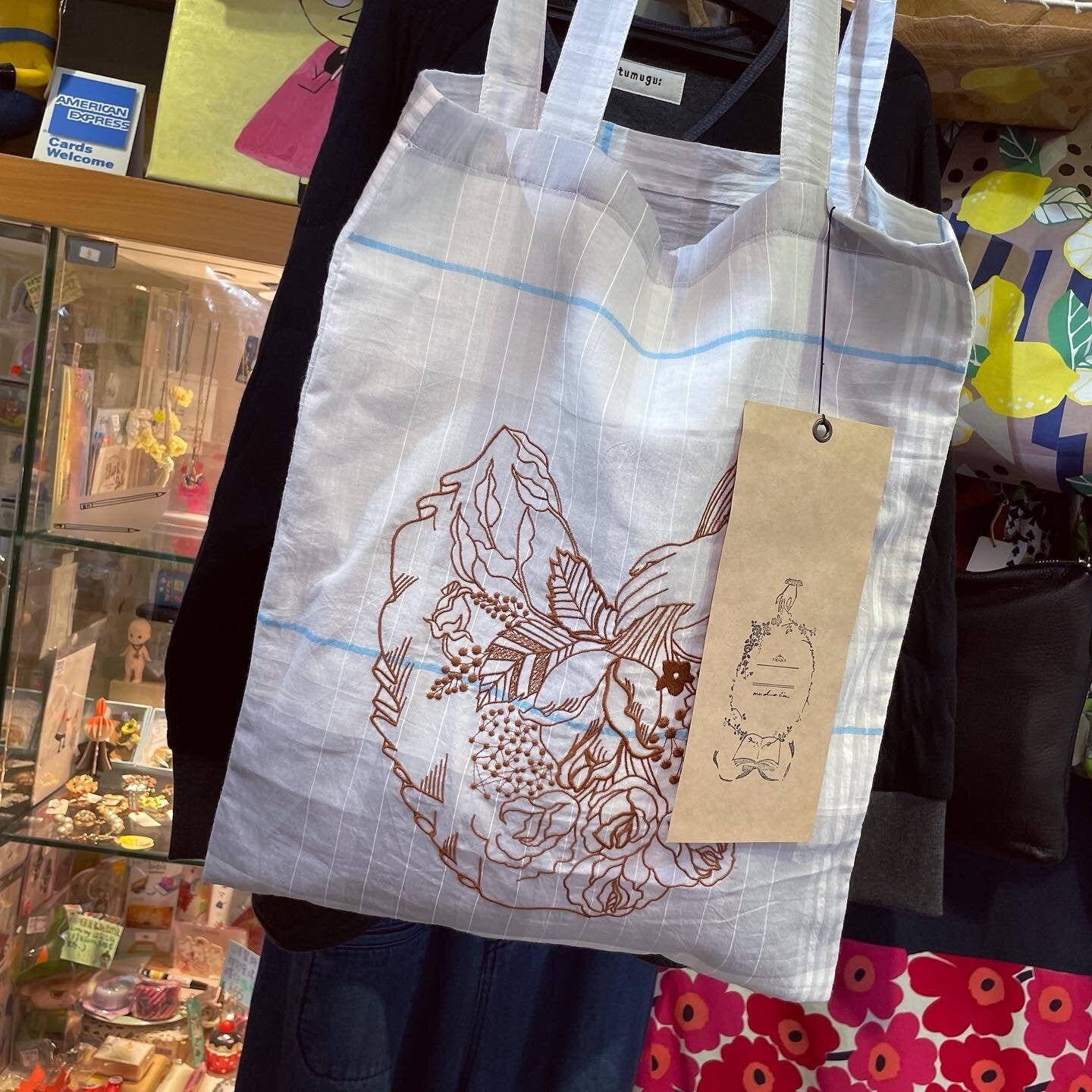 Sale- Mudoca Embroidery Tote Bag, 2 Colors, made in Japan