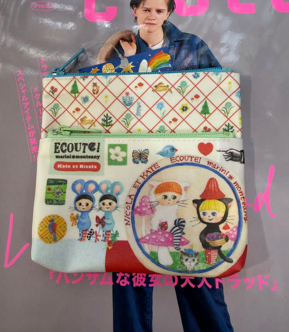Ecoute Small Pouch, 2 Patterns, made in Japan