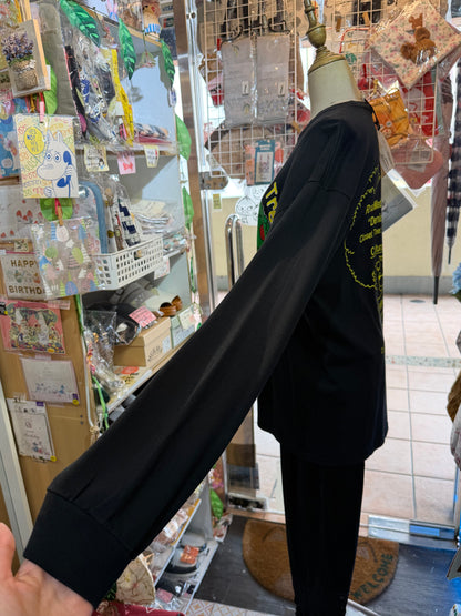 RNA Tree and Strawberry Black Long T-shirt, made in Japan