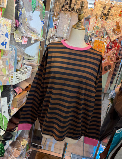 Diaries Striped Long T-shirts 2 Colors, made in Japan