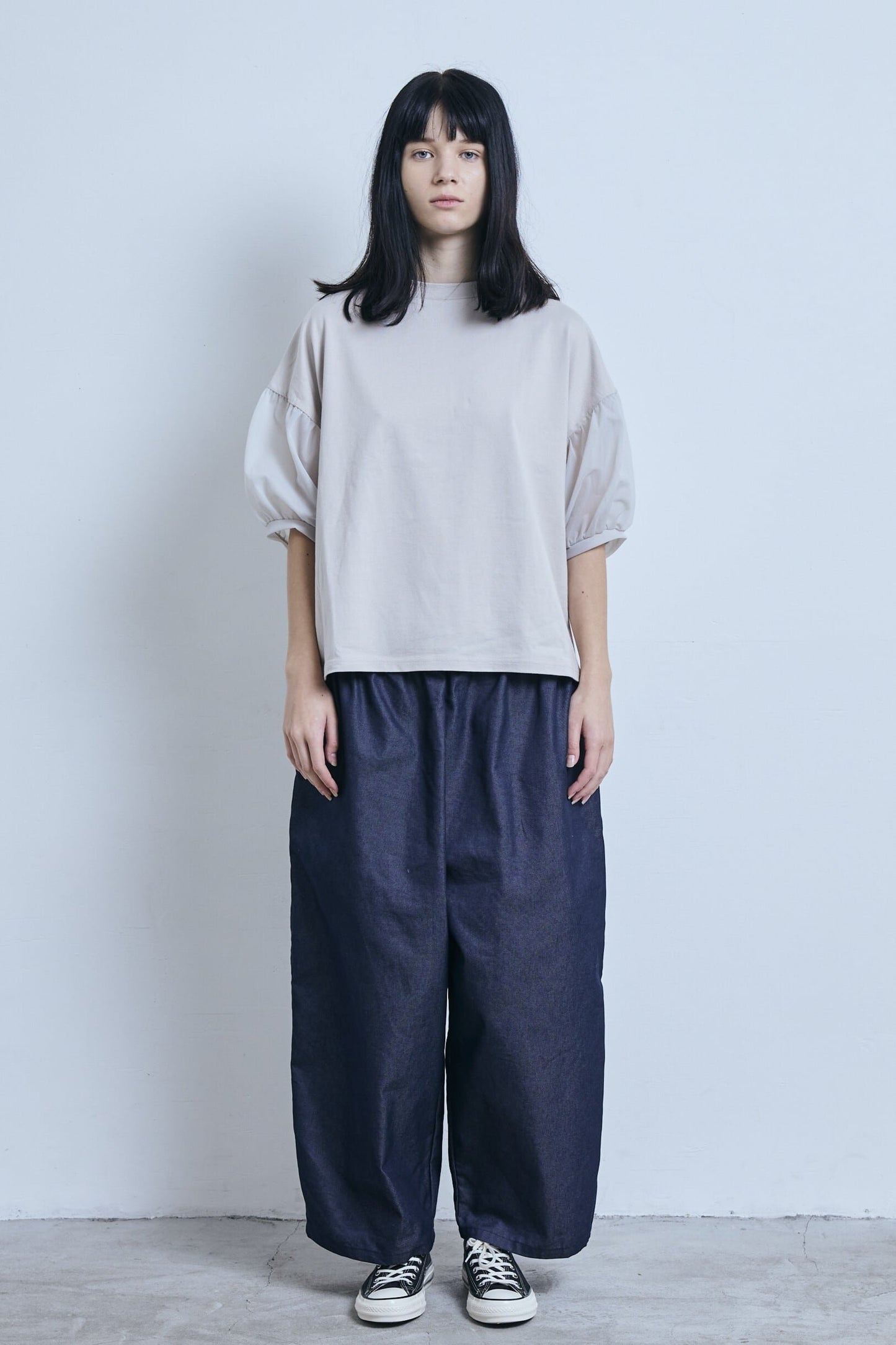 Sale- (g) Balloon Sleeves Pullovers Top, 2 Colors, made in Japan