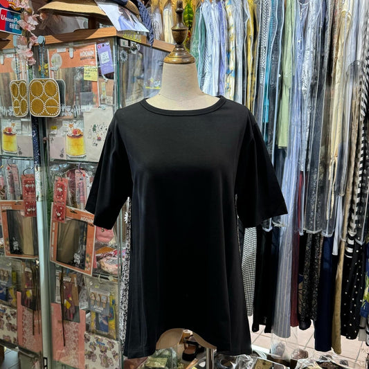EXTRA20- Vent d Ouest X Liberty London Black Long T-shirt, made in Japan