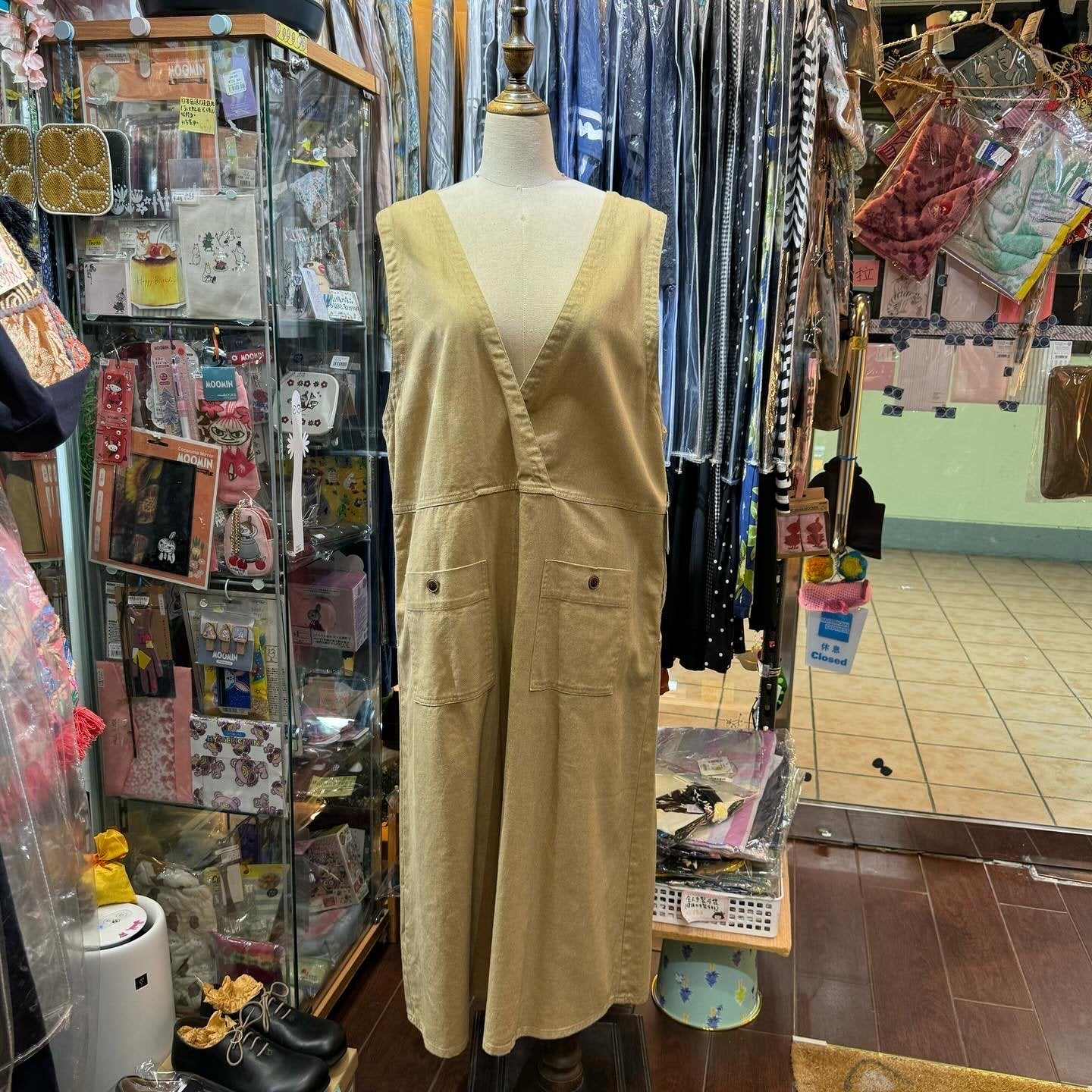 Tumugu Beige 2Way Dress, made in Japan
