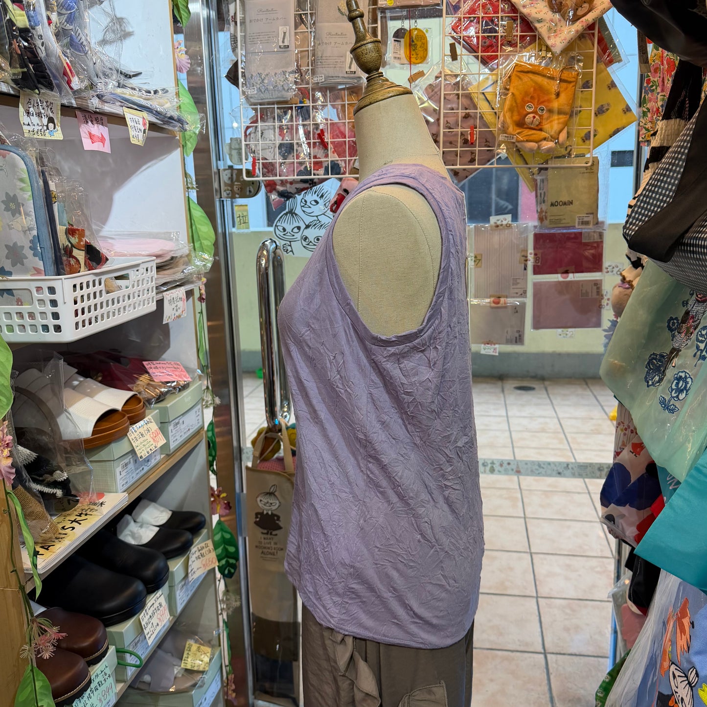 Ichi Cotton-blend Vest Tank Top, 3 Colors, made in Japan
