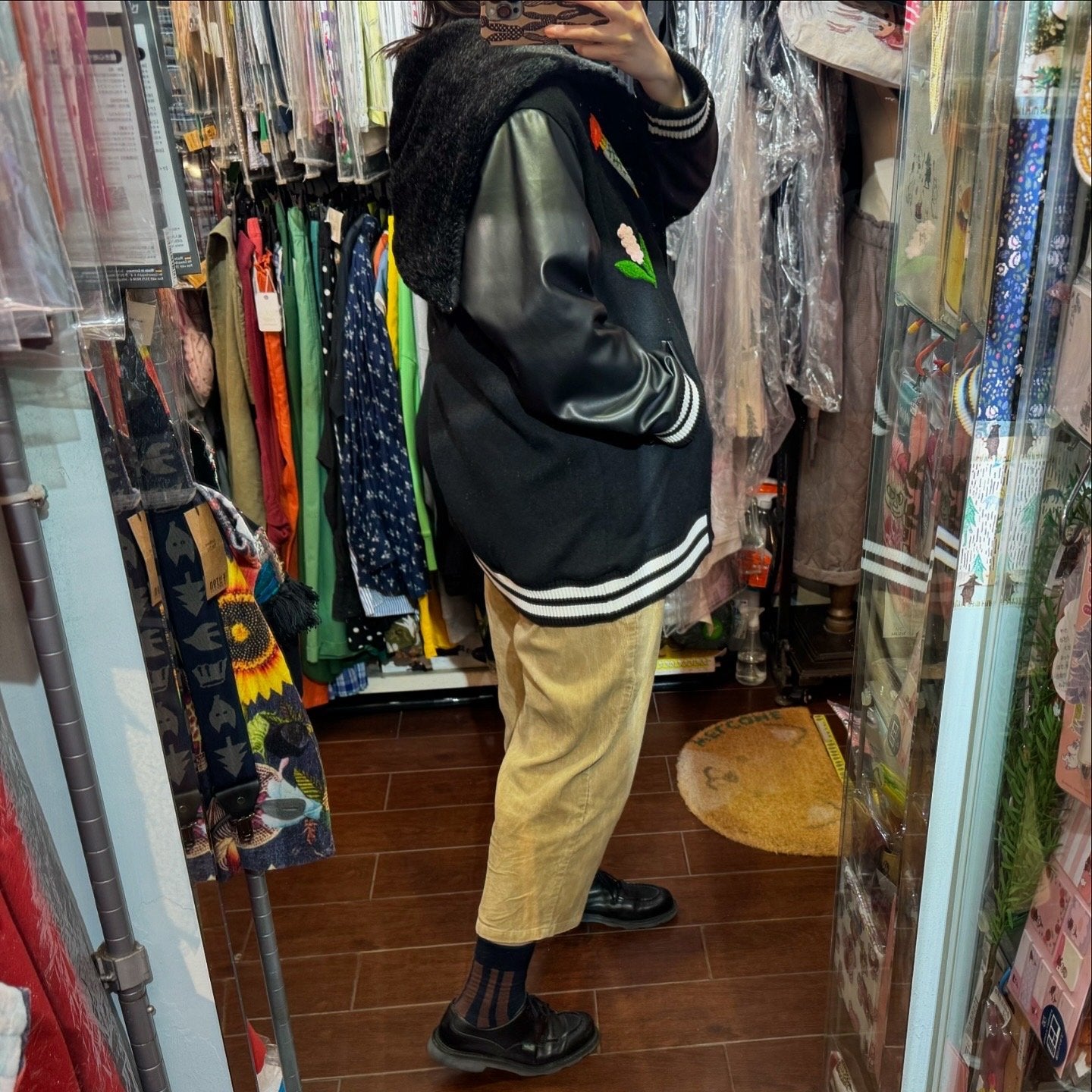Sale- bedsidedrama 冬に咲く花 Flower Sailor Stadium Jacket, Size 2, made in Japan