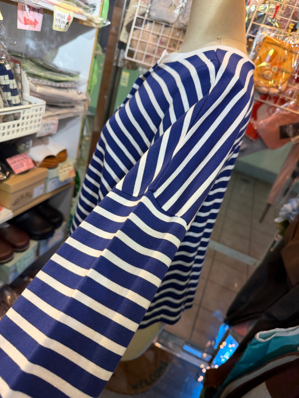 Diaries Striped 2 Way T-shirt, Cardigan, 2 Colors, made in Japan
