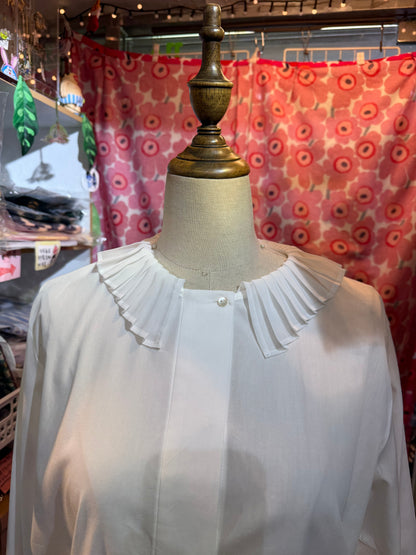 Mizuiro Ind Frill Collar Shirt, 2 Colors, made in Japan