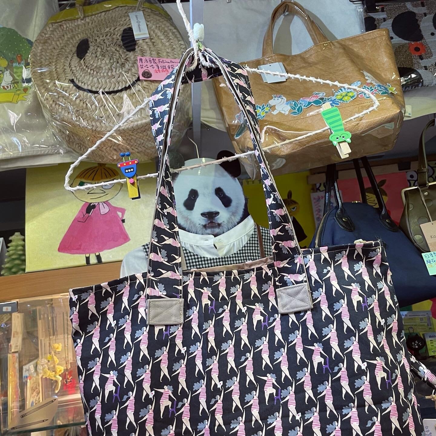 Handmade Dancing Tote Bag, Fabric from Japan