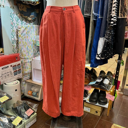 EXTRA20- Ina Red Linen Pants, made in Japan