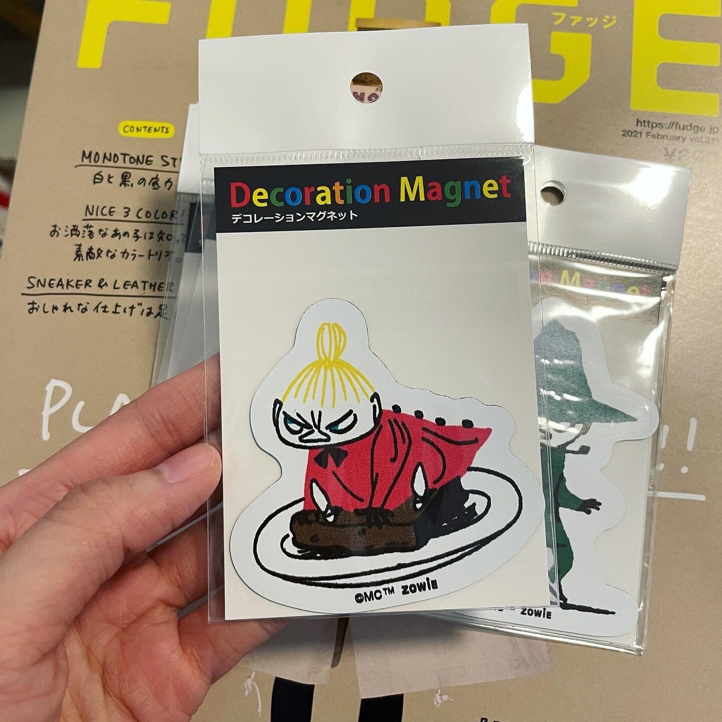 Little My and Snufkin Decoration Magnet, made in Japan