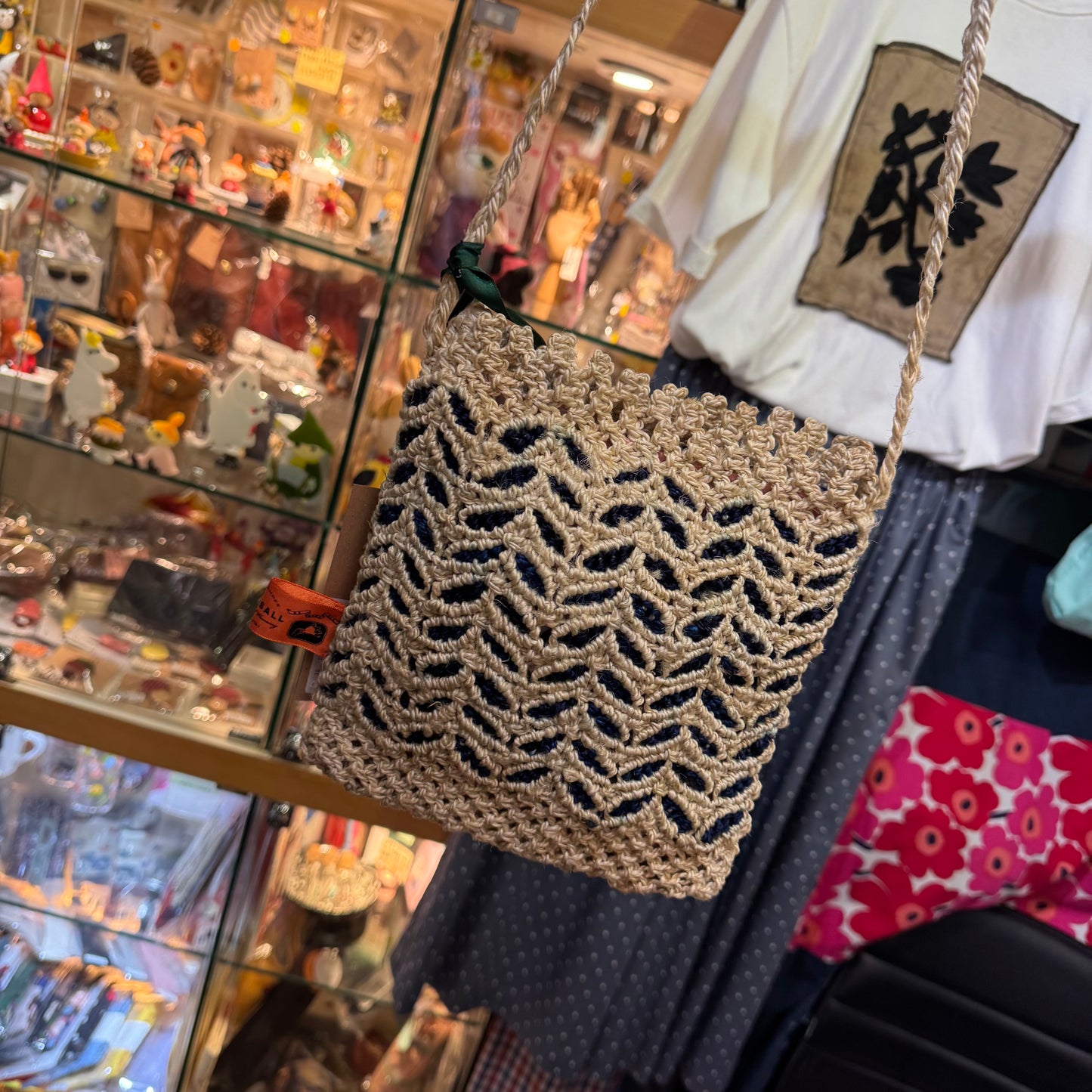 Rehersall Straw Shoulder Bag, made in Japan
