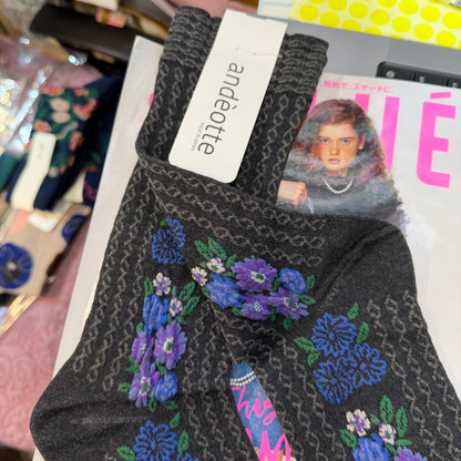 Ande Floral Socks, 2 Colors, made in Japan