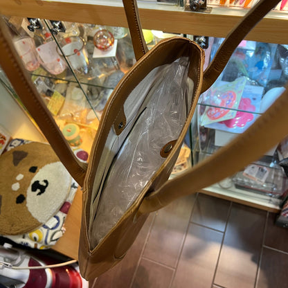 Sale- Kanmi Caramel Leather Egg Bag, made in Japan