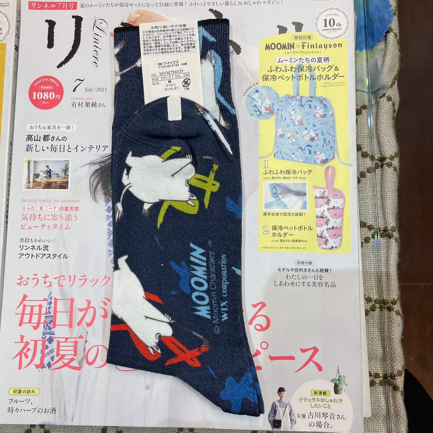 $99 only- Moomin Long Socks, 4 patterns, size 25-27cm, made in Japan