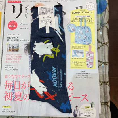 $99 only- Moomin Long Socks, 4 patterns, size 25-27cm, made in Japan