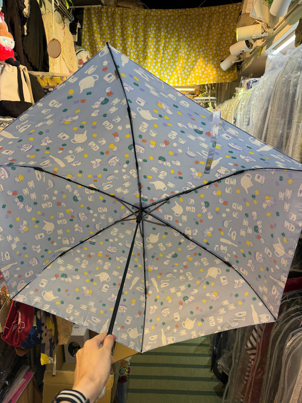 Ogawa Little My Light Blue Rain/Sun Folding Umbrella, 90% UV Cut