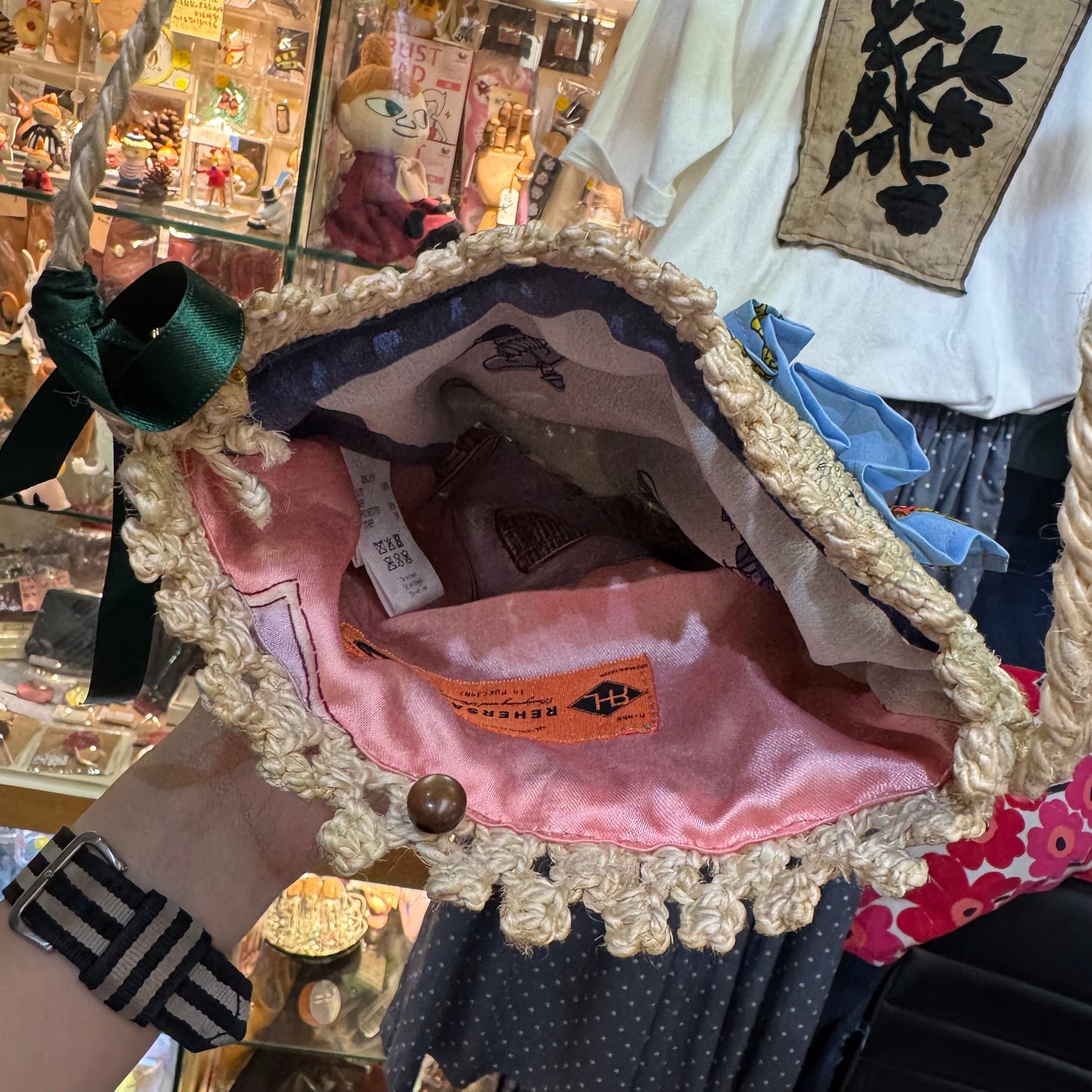 Rehersall Straw Shoulder Bag, made in Japan