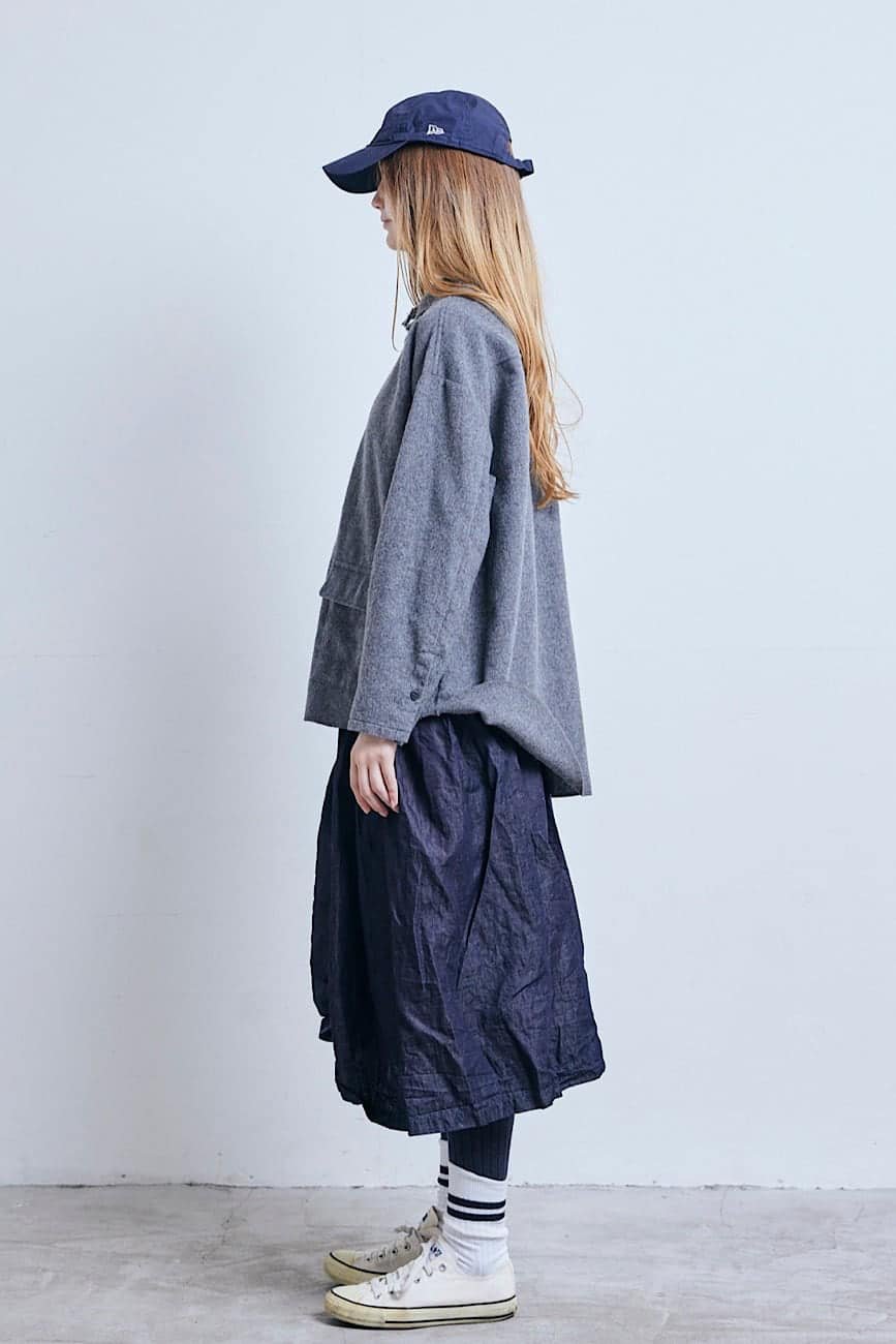 EXTRA20- (g) Grey 2 Way Grey Shirt Jacket, made in Japan