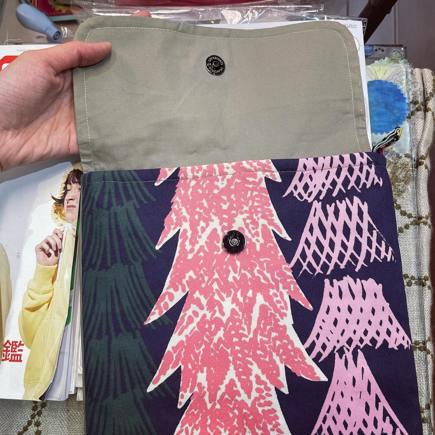 Handmade Metsa -森 Notebook, Tablet Case, fabric from Japan