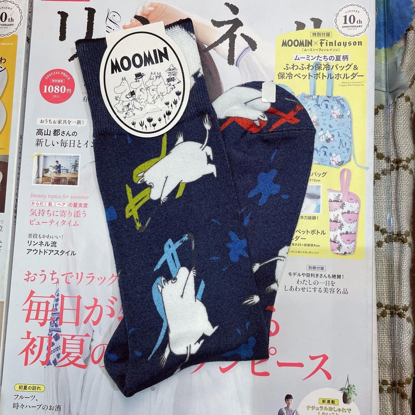 $99 only- Moomin Long Socks, 4 patterns, size 25-27cm, made in Japan