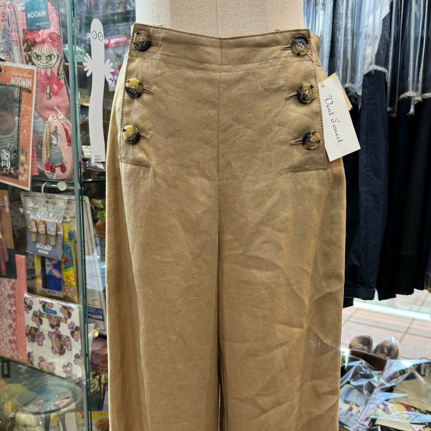 Vent d Ouest Beige French Linen Pants, size 40,  made in Japan