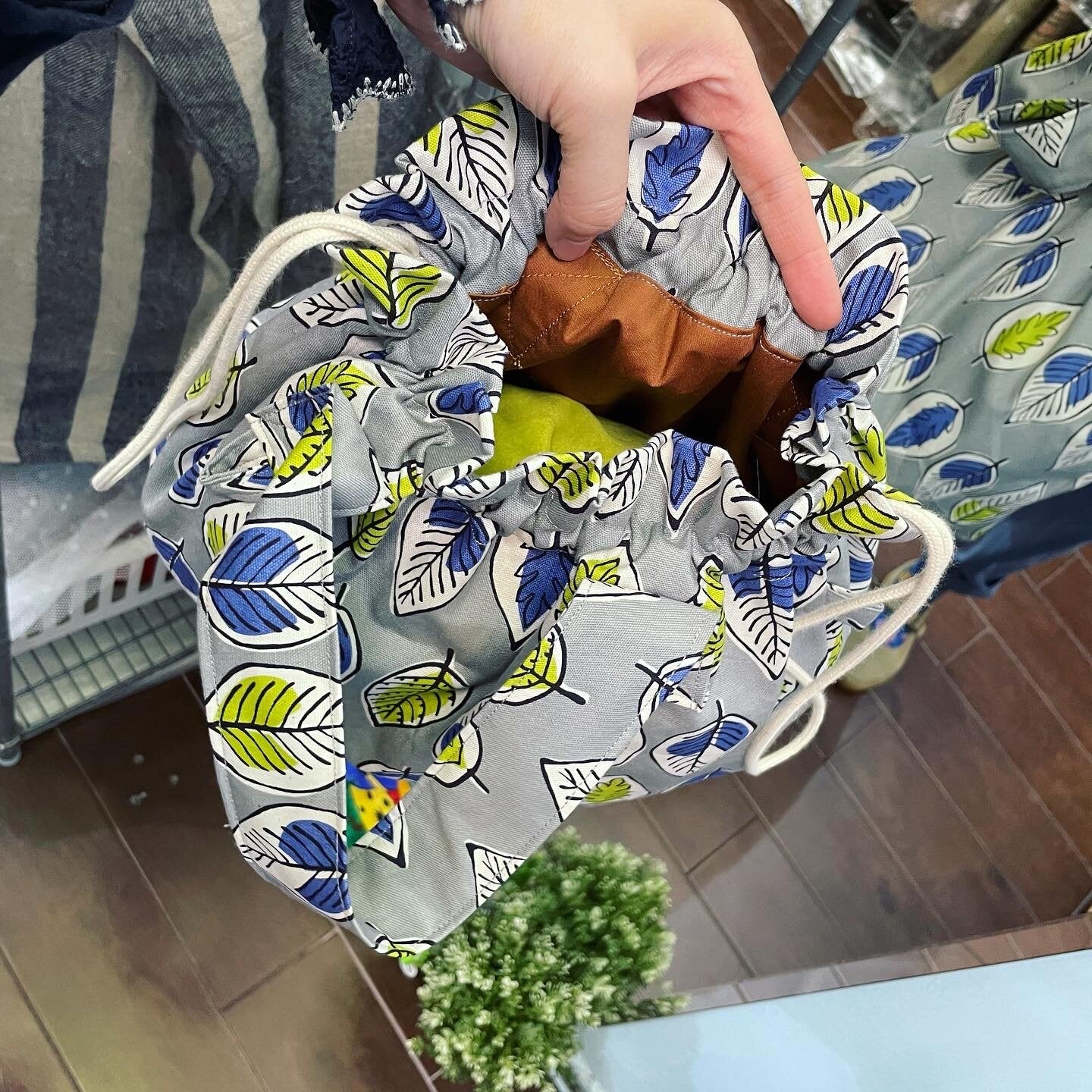 Handmade Leaf 2Way Bag, fabric from Japan