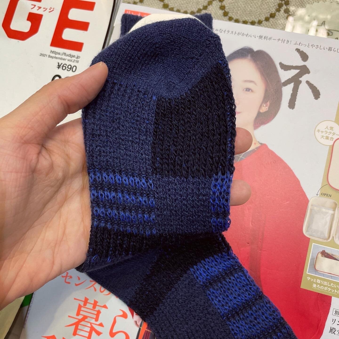 $99 only- Meri ja kuu Blue Wool Socks, made in Japan