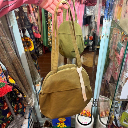 Anvocoeur Caramel Canvas Egg Bag, made in Japan