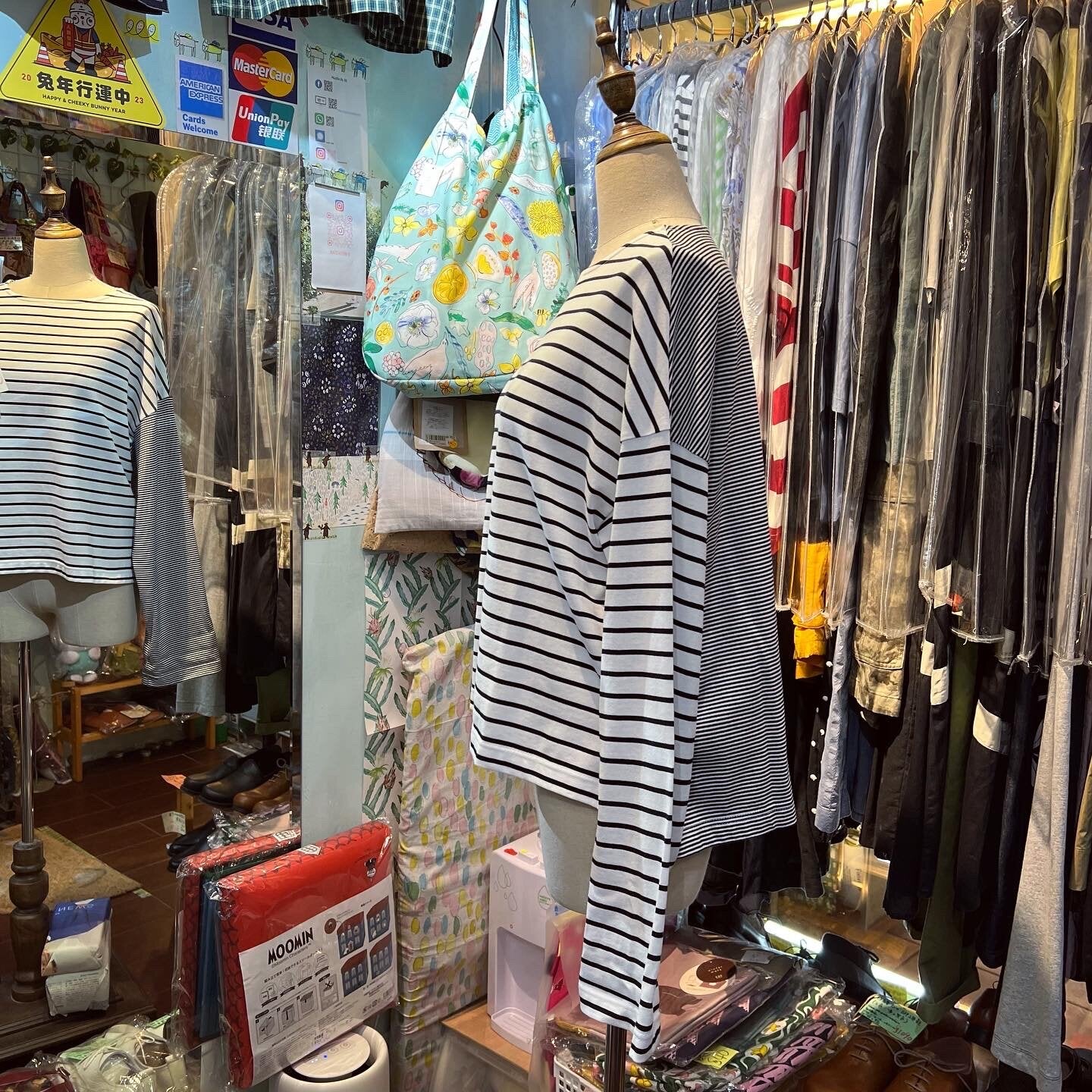 EXTRA20- Diaries Black Striped T-shirt, made in Japan
