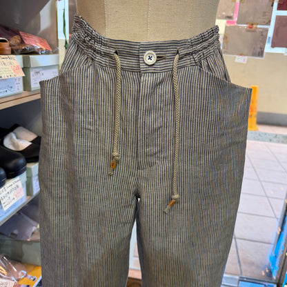 VM Linen Slim Cut Striped Pants, size 3, made in Japan