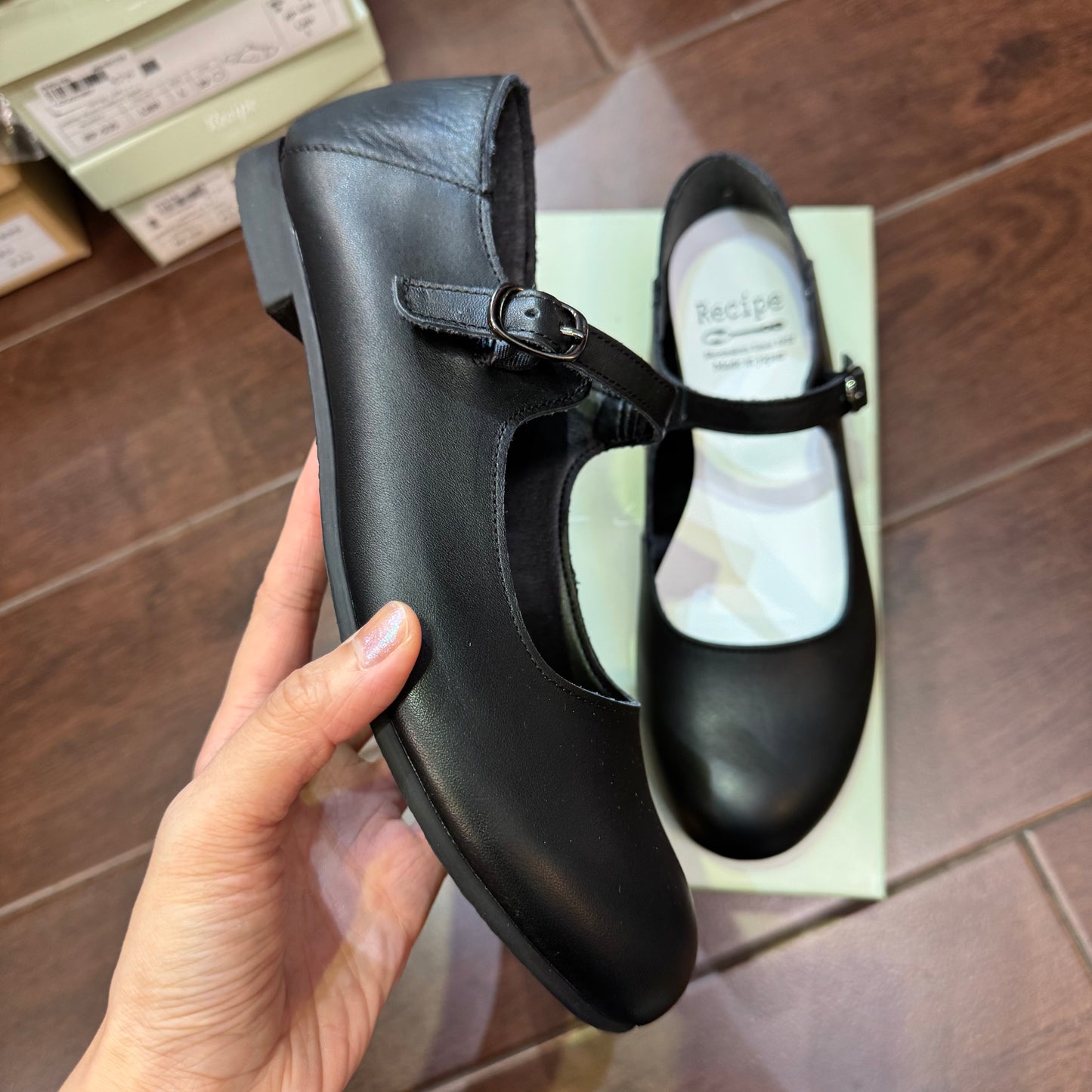 Recipe Mary Jane Leather Shoes, 3 Colors, made in Japan