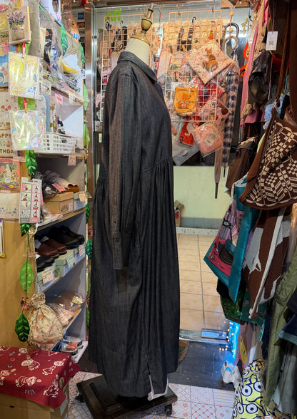 Denier 6oz Black Denim Dress, made in Japan