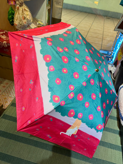 宮下和 Miyashita Nodoka x Soleil Cat pattern Folding Umbrella, Sunny and rainy days,  UPF50+ UV 100% Cut
