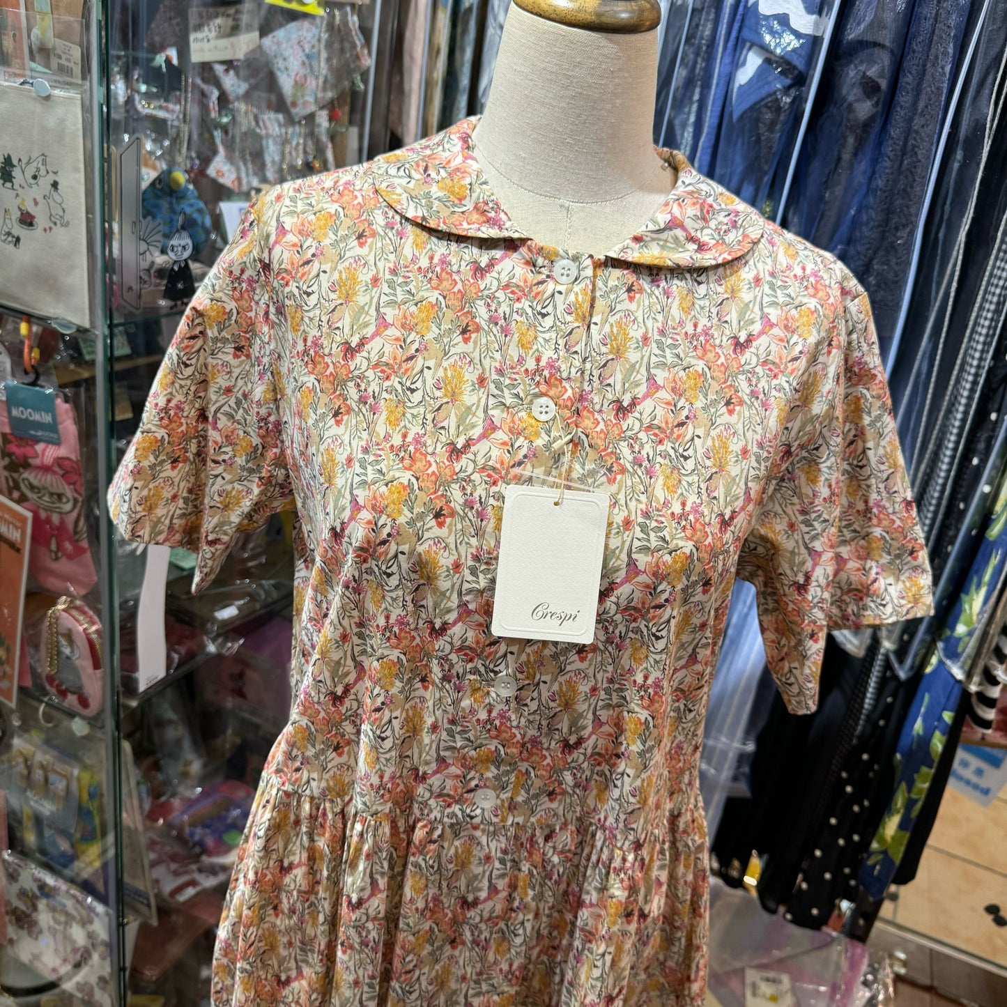 Sale- Crespi Floral Dress, made in Japan