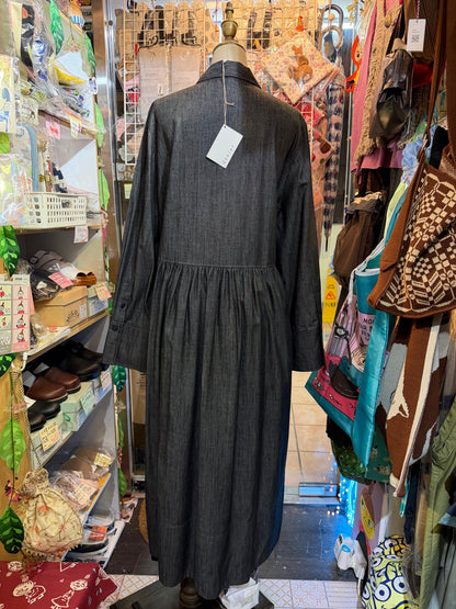 Denier 6oz Black Denim Dress, made in Japan