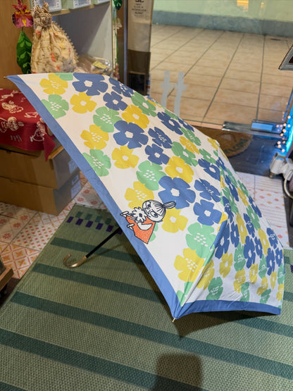 Little My and  Flowers Sunny and Rainy Folding Umbrella , 100% UV Cut, UPF 50+